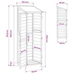 vidaXL Abri de jardin Gris 59 5 x 56 x 176 5 cm Bois de Sapin Massif