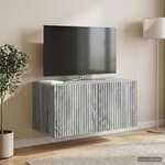 vidaXL Meuble TV mural Sonoma gris 59 5 x 31 x 30 cm Bois d'ingénierie