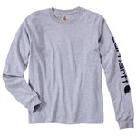 Tee-shirt manches longues Sleeve Logo gris clair taille L