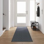 vidaXL Tapis Couloir Gris 80 x 500 cm tissu