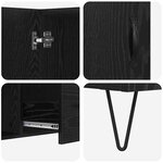vidaXL Buffet Chêne noir 100 x 36 x 60 cm Bois d'ingénierie