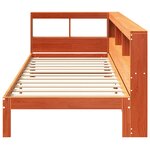 vidaXL Lit bibliothèque sans matelas cire marron 90x190 cm pin massif