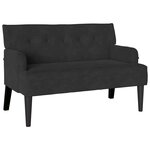 vidaXL Banc Chesterfield Noir 112 x 65.5 x 75 cm Velours