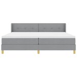 vidaXL Lit à ressorts avec matelas Gris clair 200 x 200 cm Polyester