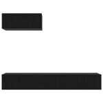 vidaXL Ensemble meuble TV 3 Pièces Chêne noir Bois d'ingénierie