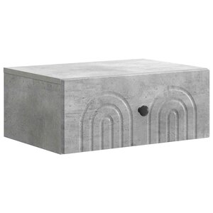 vidaXL Cabinet de chevet mural Gris béton 49 x 34 5 x 20 cm