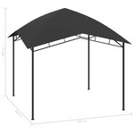 vidaXL Belvédère de jardin 3x3x2 9 m Anthracite 180 g/m²