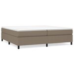 vidaXL Sommier à lattes de lit avec matelas Taupe 200x200 cm Tissu