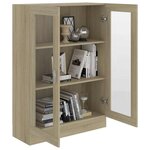 vidaXL Armoire à vitrine Chêne sonoma 82 5x30 5x115 cm Bois ingénierie