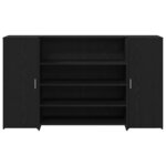 vidaXL Bureau de réception Chêne noir 180 x 50 x 103 5 cm Bois d'ingénierie