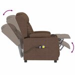 vidaXL Fauteuil électrique de massage Marron Tissu