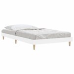vidaXL Cadre de lit sans matelas blanc 90x200 cm bois d'ingénierie