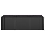 vidaXL Salon de jardin 8 Pièces avec coussins résine tressée noir