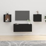 vidaXL Meubles TV muraux 2 Pièces Noir 40x34 5x40 cm