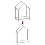 vidaXL Portant de bois chauffage noir 60x25x90 cm