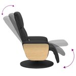 vidaXL Fauteuil inclinable de massage repose-pieds noir similicuir