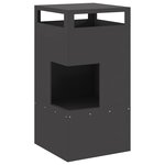 vidaXL Bassin de feu Noir 50 x 50 x 100 cm Acier patiné