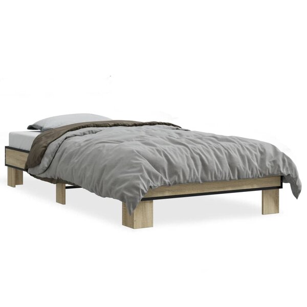 vidaXL Cadre de lit sans matelas chêne sonoma 90x190 cm