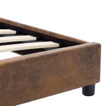 vidaXL Cadre de lit sans matelas marron similicuir daim 100x200 cm