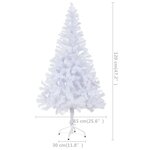 vidaXL Arbre de Noël artificiel avec support 120 cm 230 branches