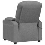 vidaXL Fauteuil de massage Gris clair Tissu