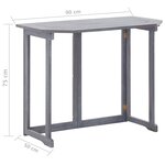 vidaXL Ensemble de bistro 4 Pièces Bois d'acacia solide Gris