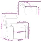vidaXL Fauteuil inclinable électrique vert clair velours