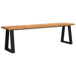 vidaXL Banc avec bord vivant 160 cm bois d'acacia massif
