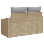 vidaXL Canapé de jardin avec coussin Beige 123 x 62 x 69 cm polyrotin
