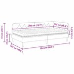 vidaXL Cadre de lit d'angle avec matelas Rose 100 x 200 cm Velours