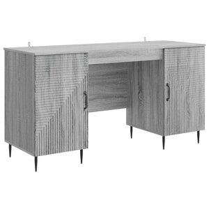 vidaXL Bureau Sonoma gris 142 5 x 50 x 75 cm Bois d'ingénierie