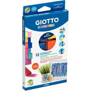 Étui de 12 craies à la cire rectangulaire assorties GIOTTO DECOR WAX