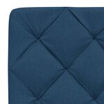 vidaXL Cadre de lit sans matelas bleu 200x200 cm tissu