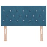 vidaXL Tête de Lit LED Argyle Manuel Bleu foncé 100 cm Velours