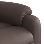 vidaXL Fauteuil de massage inclinable électrique marron similicuir