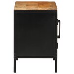 vidaXL Table de chevet 50x30x45 cm Bois massif de manguier brut