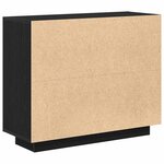 vidaXL Buffet Noir 92 x 35 x 75 cm Bois d'ingénierie