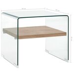 vidaXL Table basse Clair 50x50x45 cm Verre trempé