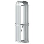 vidaXL Porte-bûches argenté 40x45x170 cm acier galvanisé