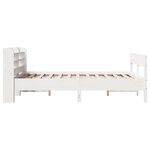 vidaXL Cadre de lit sans matelas blanc 140x190 cm bois de pin massif