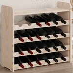 vidaXL Casier à vin et panneau supérieur 67 5x25x60 cm bois pin massif