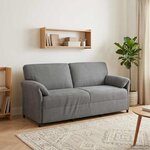 vidaXL Sofa 3 places Gris foncé 198 x 83 x 95 cm Velours