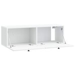 vidaXL Meuble TV mural 98 x 31 x 30 cm Blanc Bois d'ingénierie