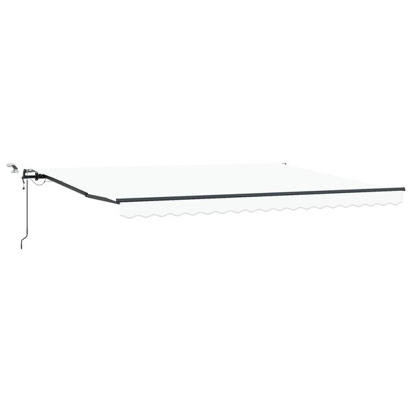 vidaXL Auvent rétractable Blanc 450 × 350 cm Polyester