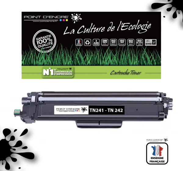 TN241 / TN245 / TN242 / TN246 - NOIR - Grande capacité