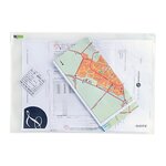 Sachet de 2 pochettes enveloppe à zip traveller pvc 2/10e  format l transparent leitz