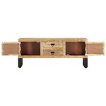 vidaXL Meuble TV 110x30x45 cm Bois de manguier brut