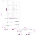vidaXL Vitrine en Verre Noir 90 x 35 x 175 cm