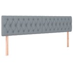 vidaXL Lit ottoman avec matelas et LED Gris clair 180x200 cm tissu
