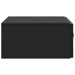 vidaXL Table d'appoint murale Noir 59 x 34 5 x 17 cm Bois d'ingénierie